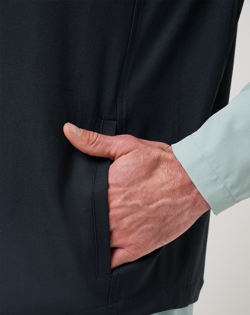 Coin Toss Quarter Zip Hoodie Men|New/Gray Mist