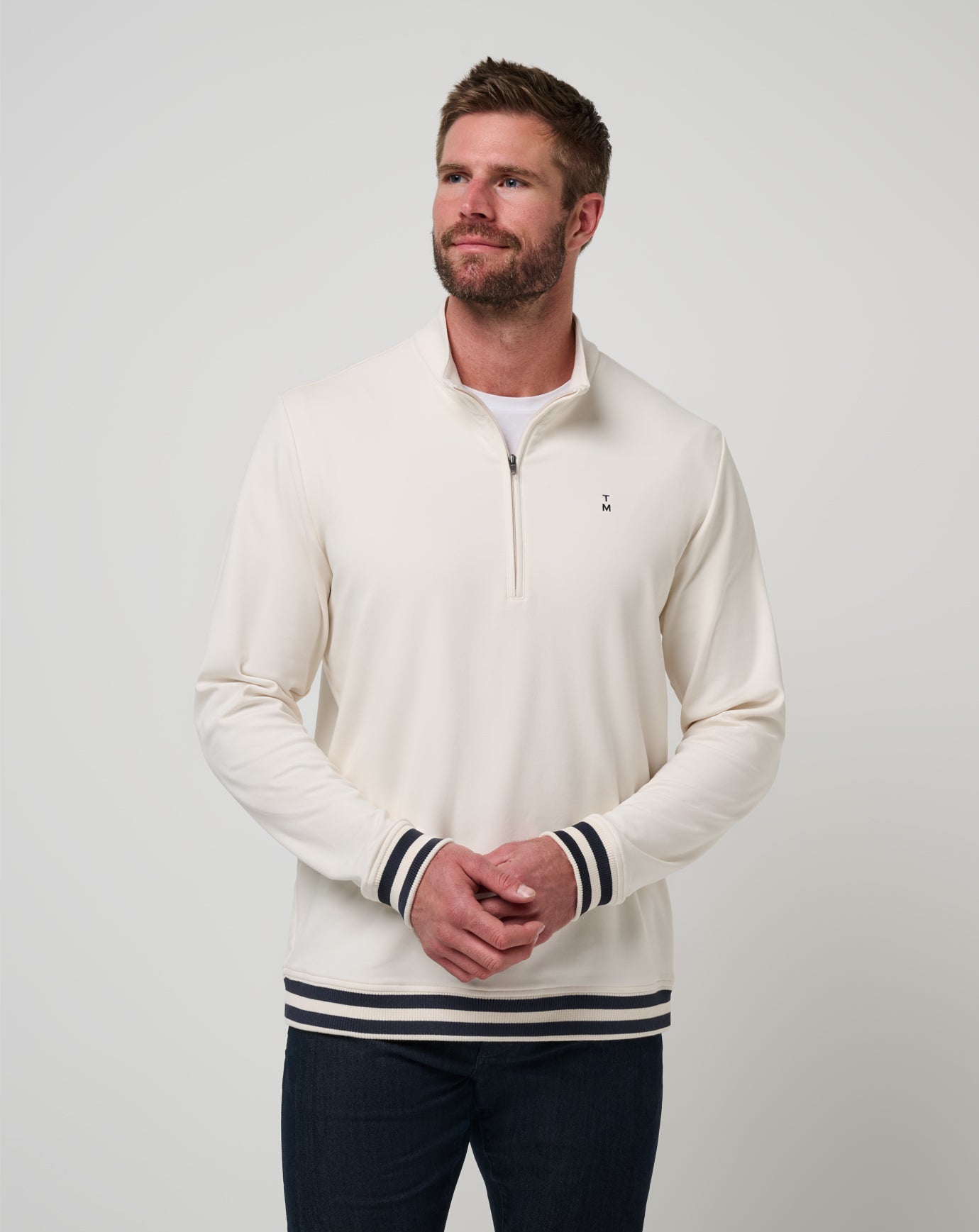 Happier Hour Quarter Zip Men/Birch