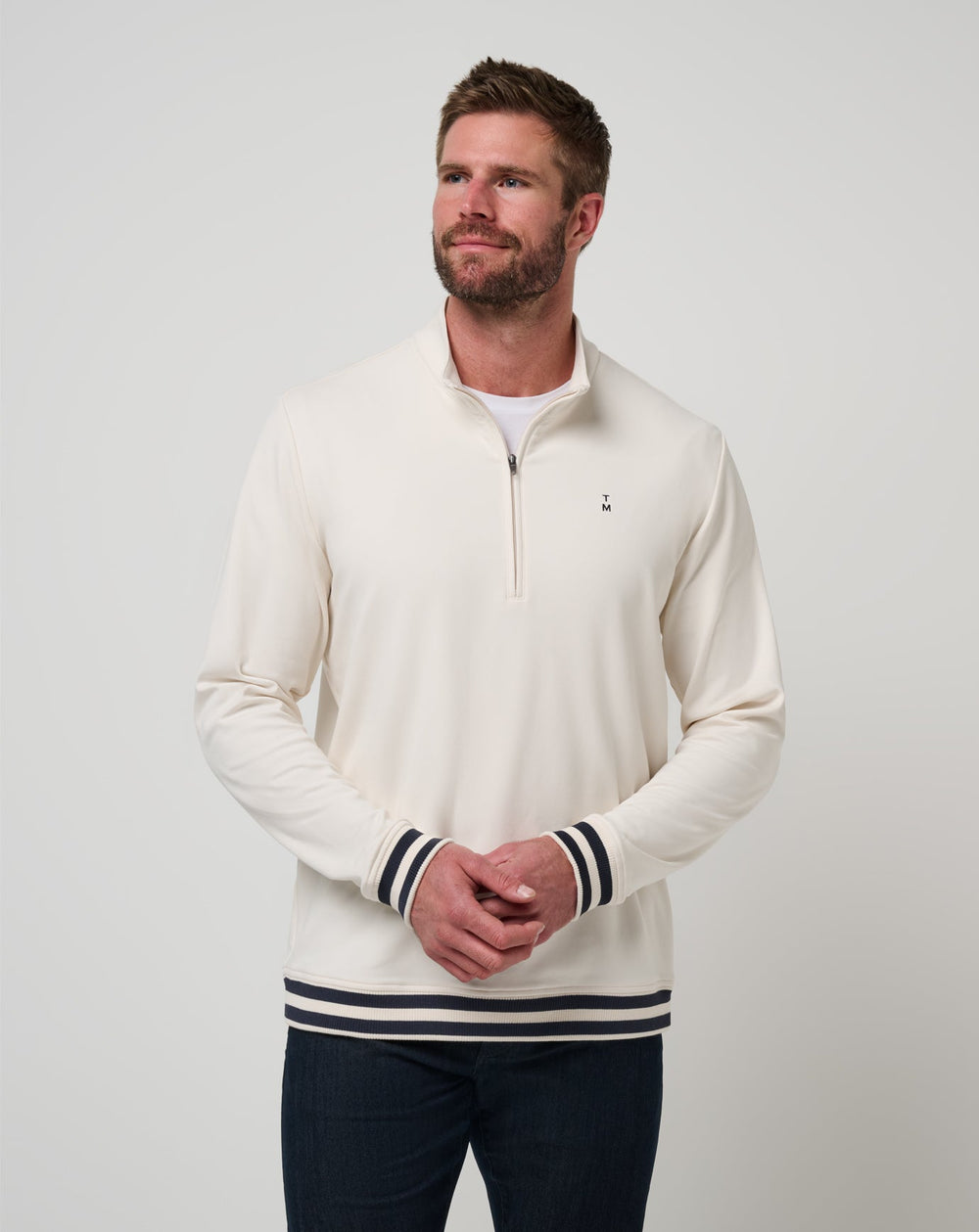 Happier Hour Quarter Zip Men/Birch