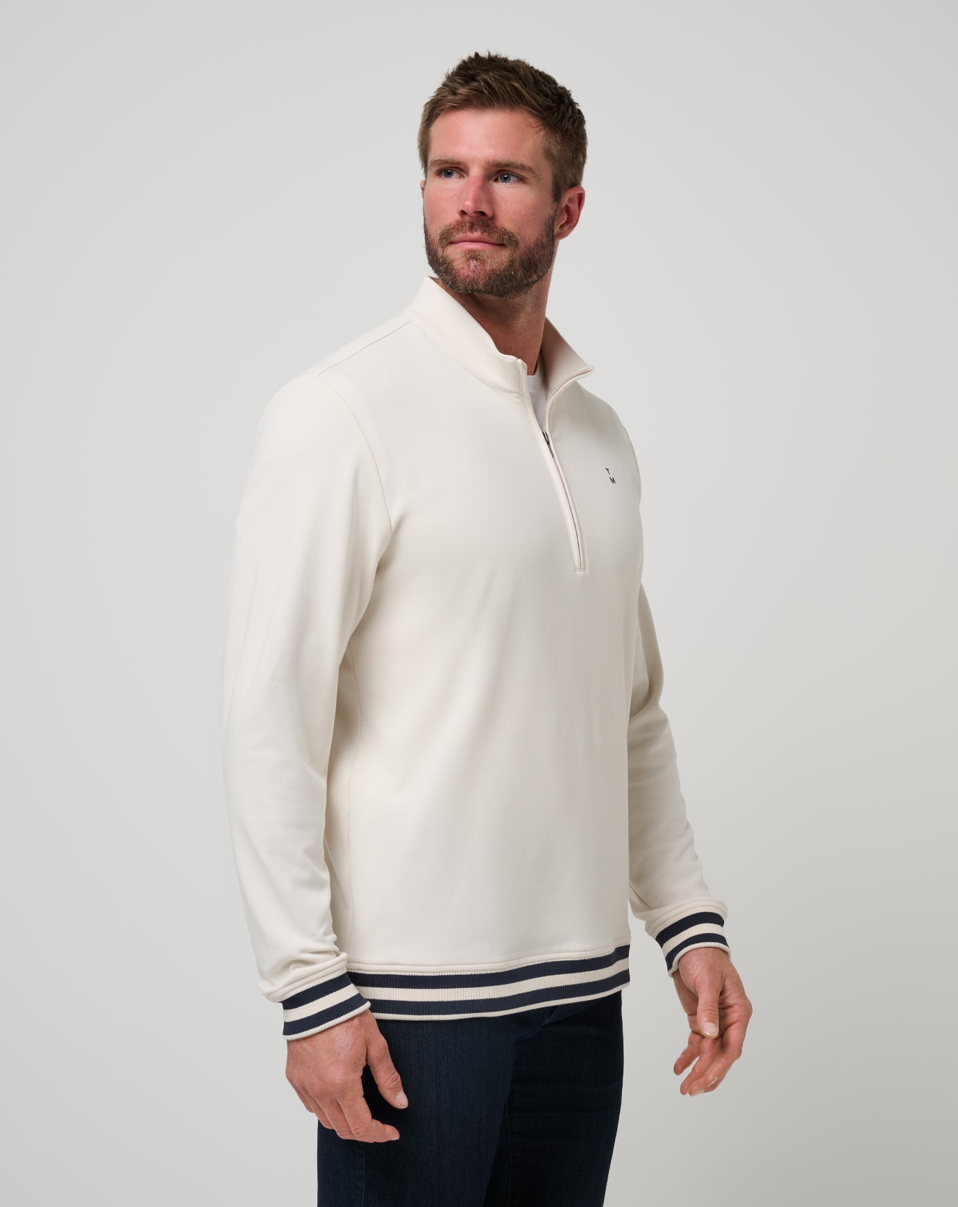 Happier Hour Quarter Zip Men/Birch