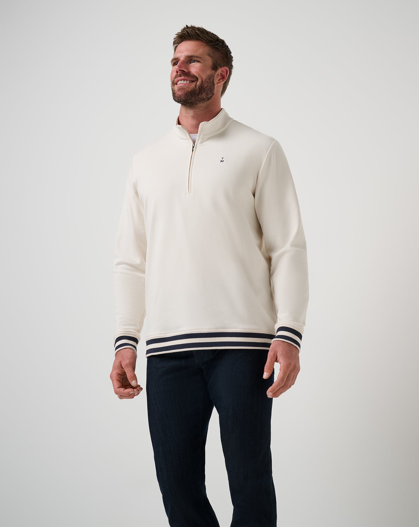 Happier Hour Quarter Zip Men/Birch