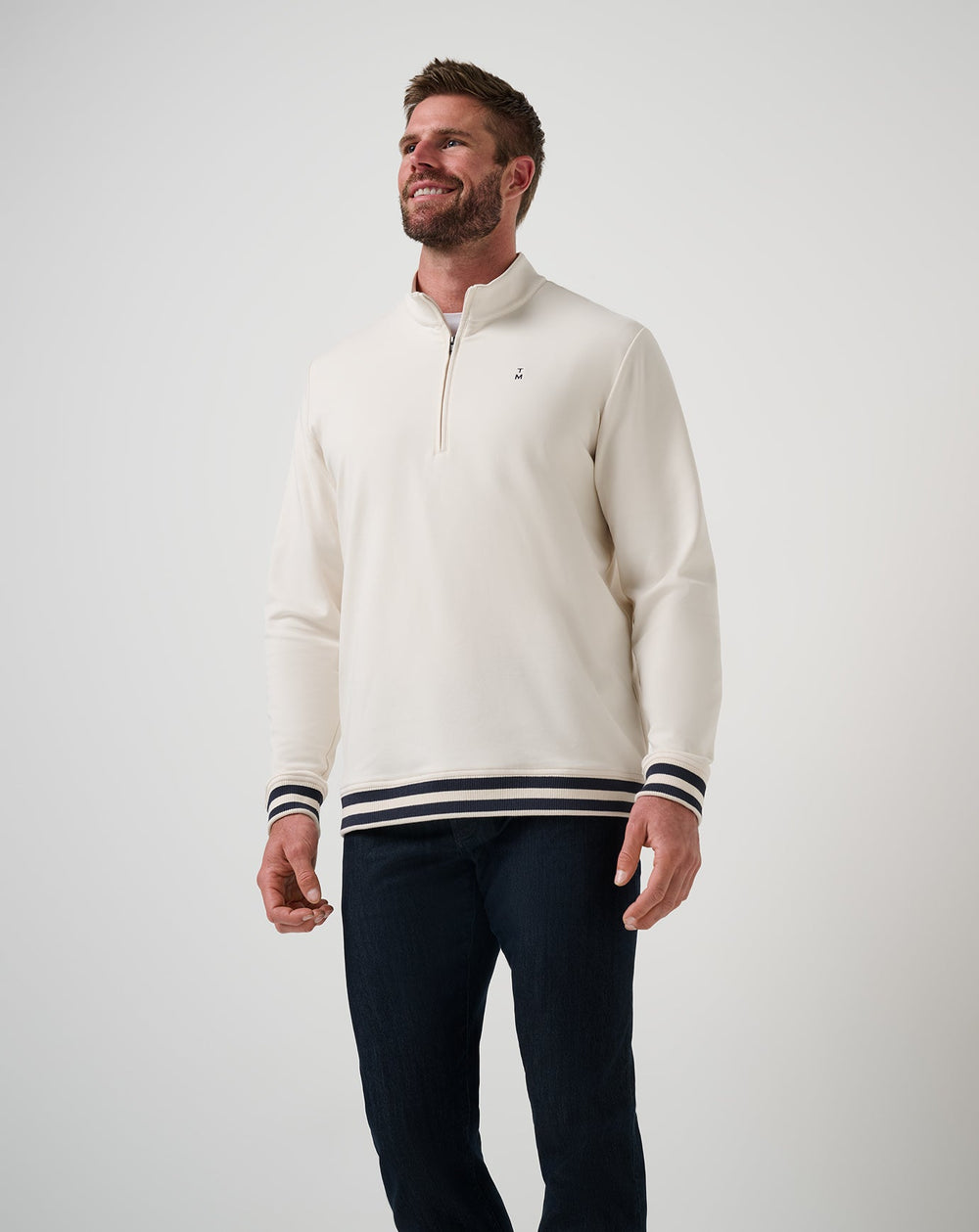 Happier Hour Quarter Zip Men/Birch
