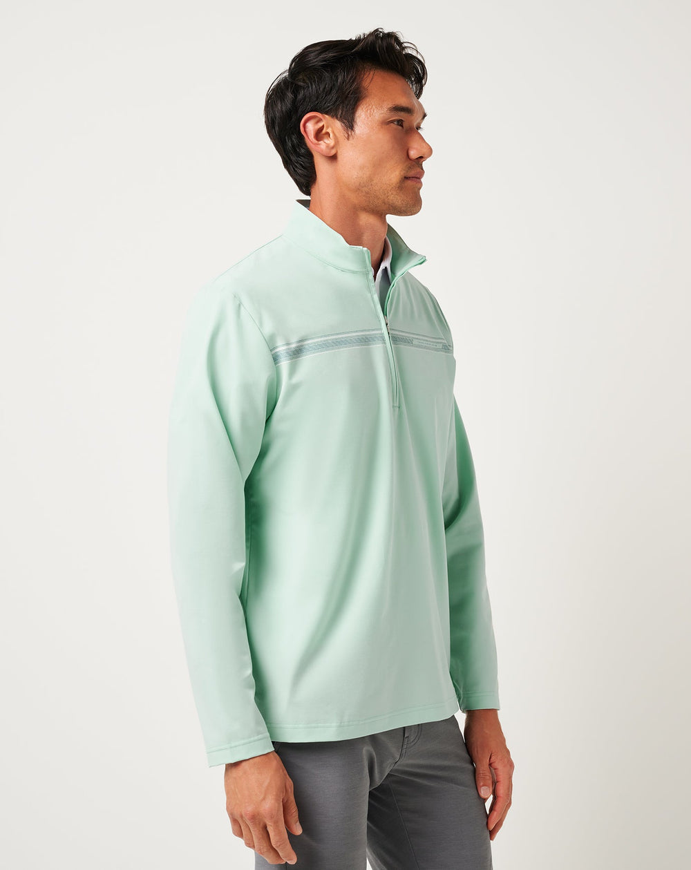 On The Map Quarter Zip Men|Golf/Eggshell Blue