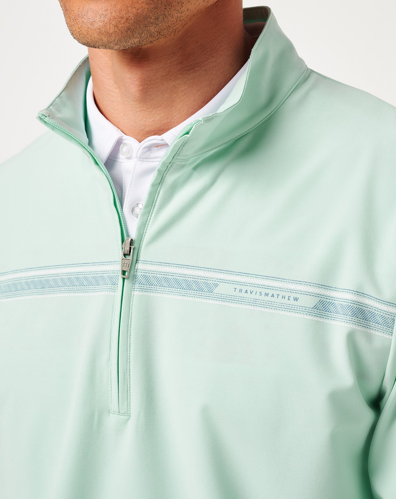 On The Map Quarter Zip Men|Golf/Eggshell Blue