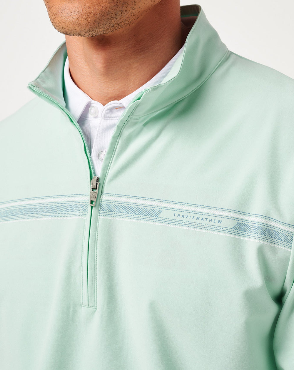 On The Map Quarter Zip Men|Golf/Eggshell Blue