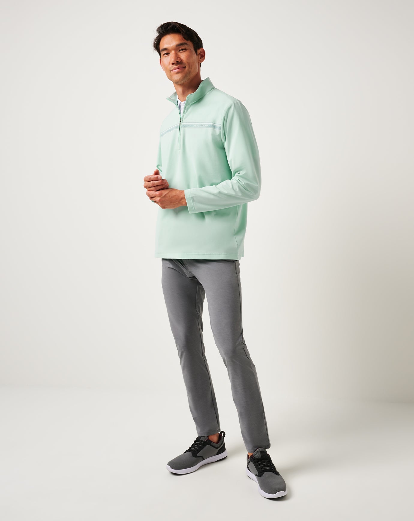On The Map Quarter Zip Men|Golf/Eggshell Blue