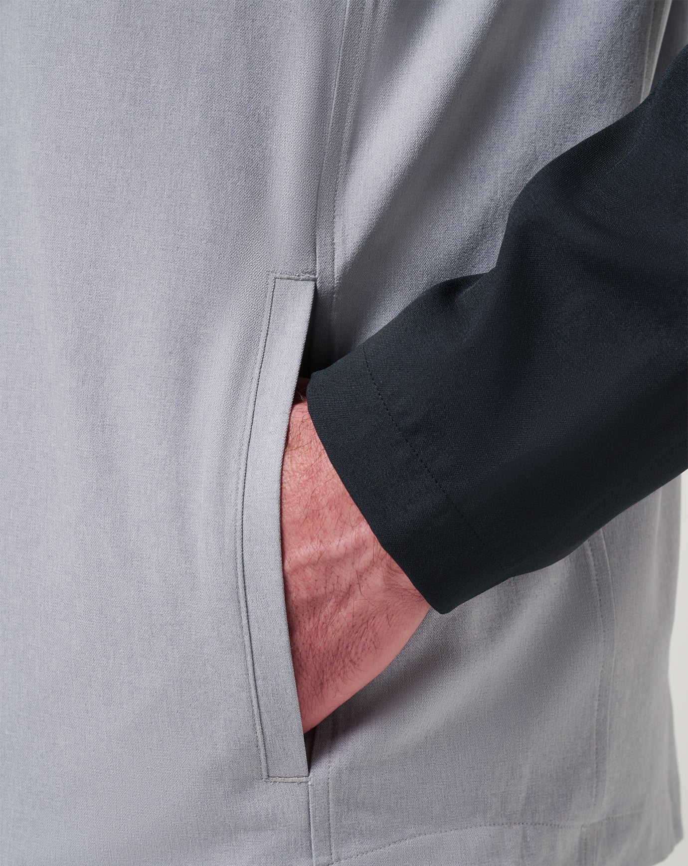 Coin Toss Quarter Zip Hoodie Men|New/Heather Light Grey
