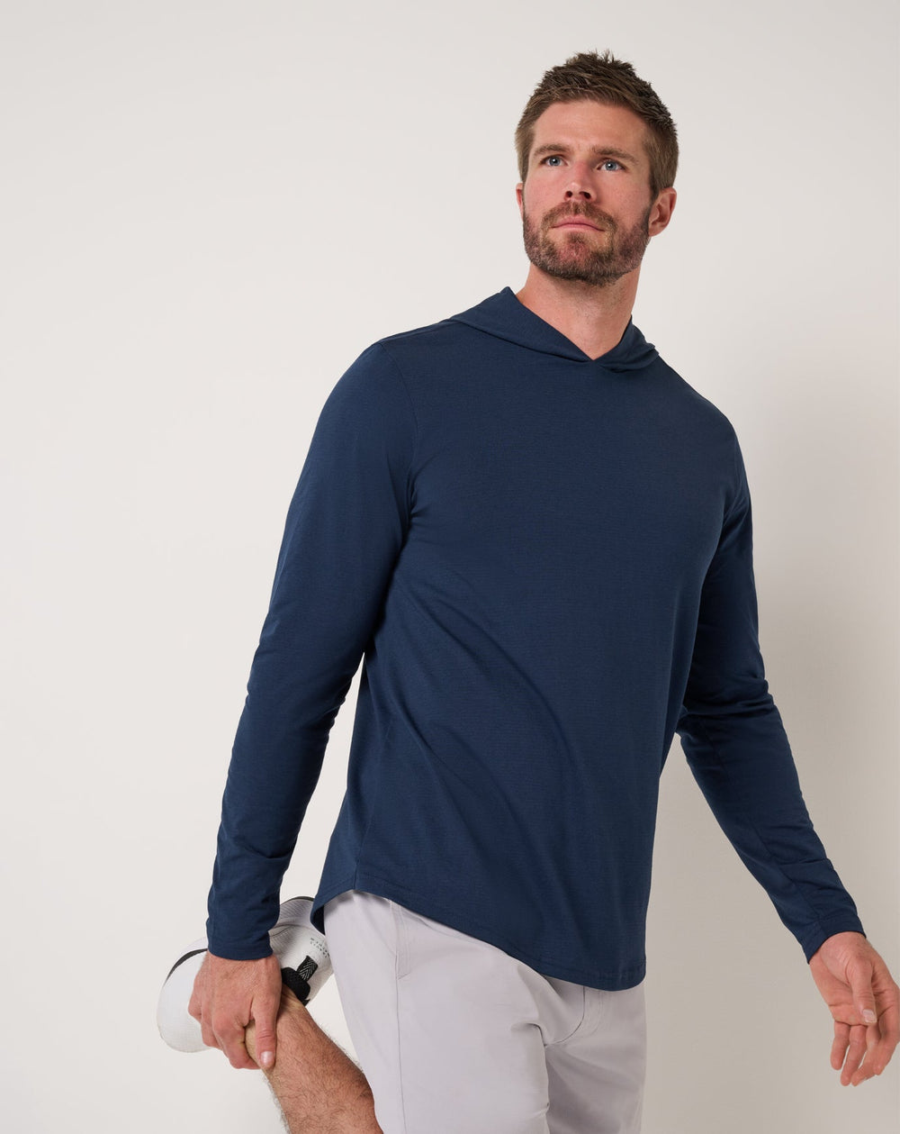 Performance Jersey Hoodie Men|Golf/Total Eclipse
