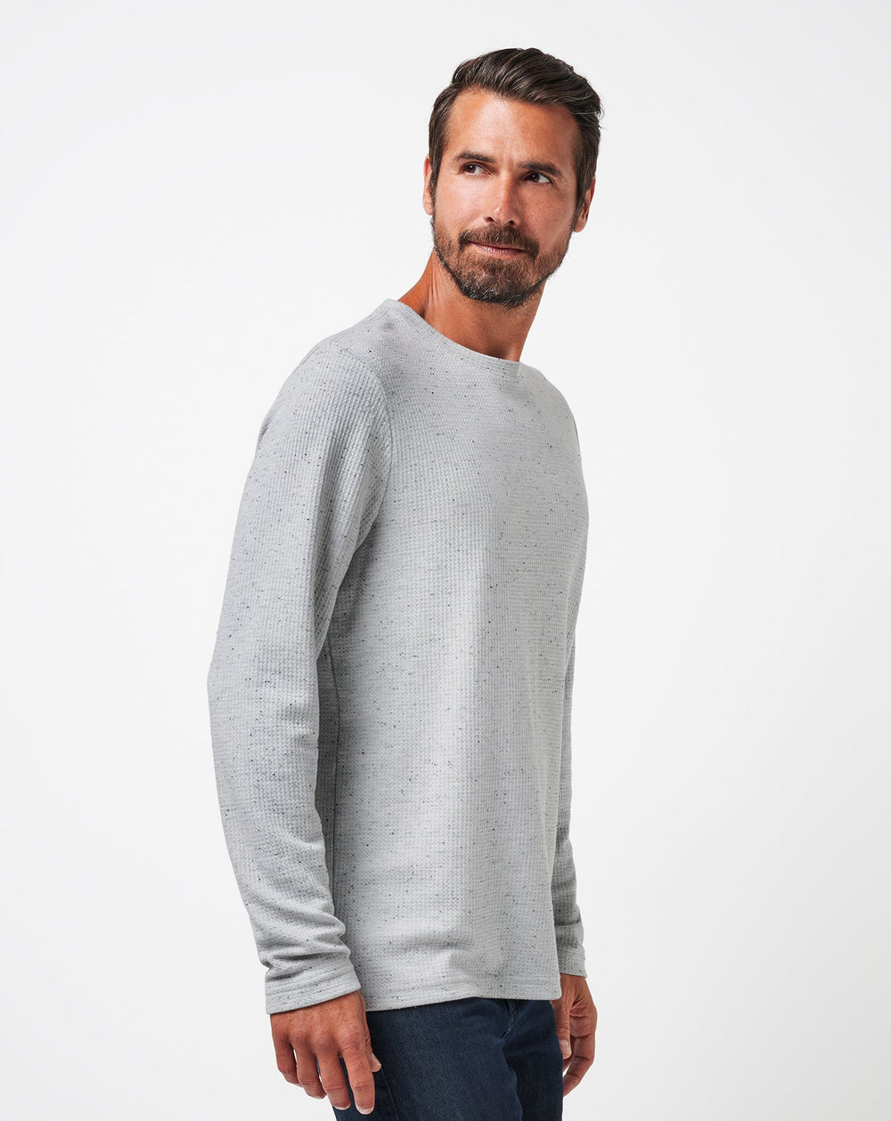 Cloud Waffle Crew Men/Heather Light Grey