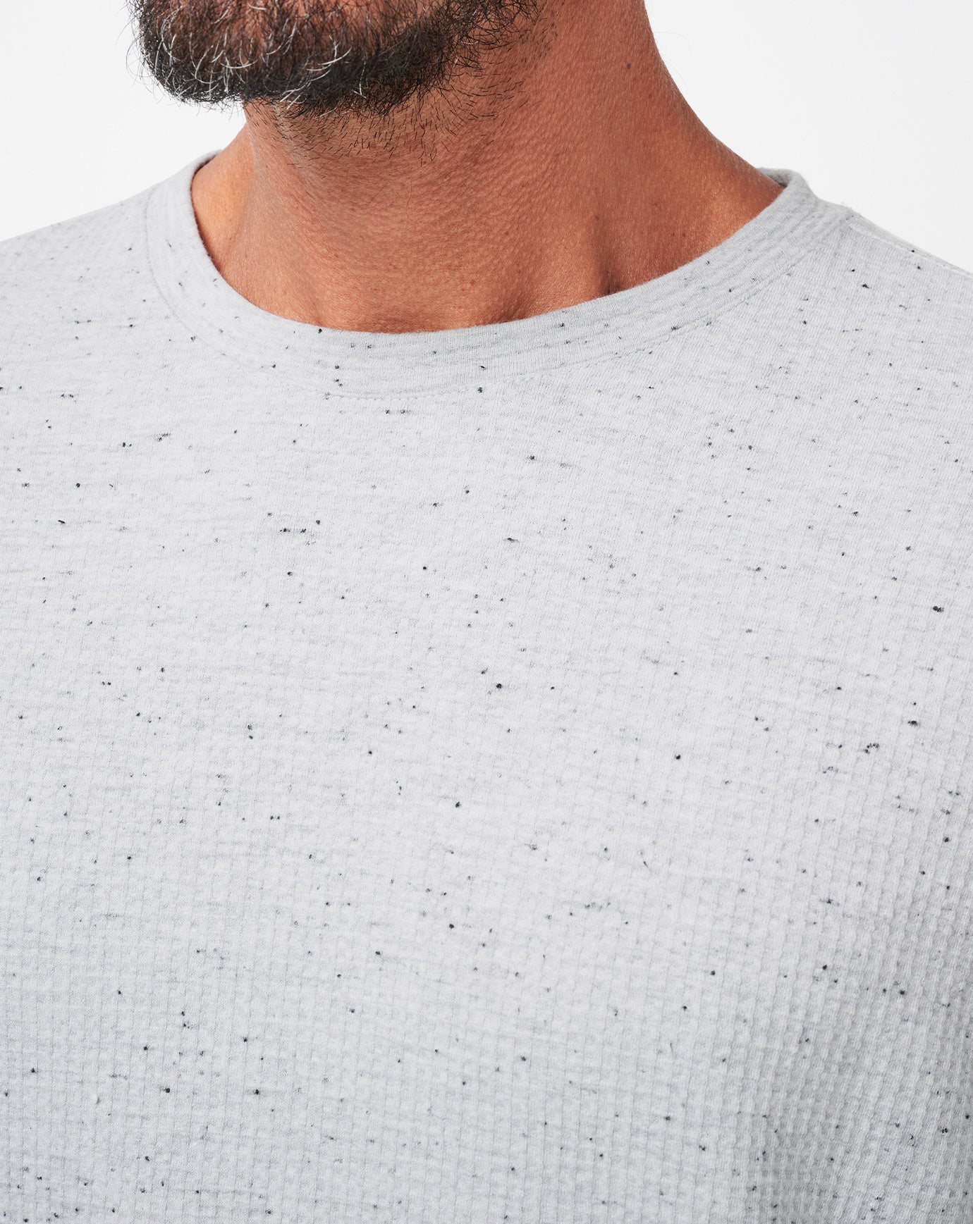 Cloud Waffle Crew Men/Heather Light Grey