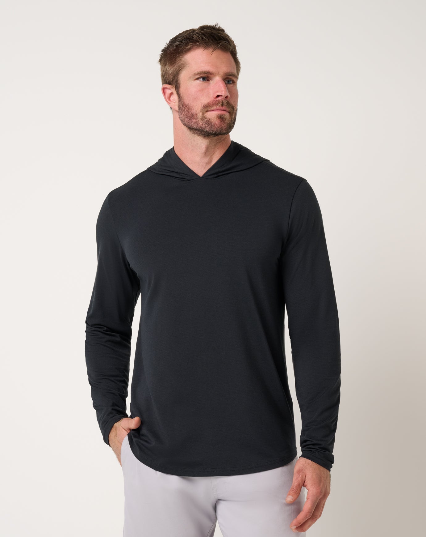 Performance Jersey Hoodie Men|Golf/Black