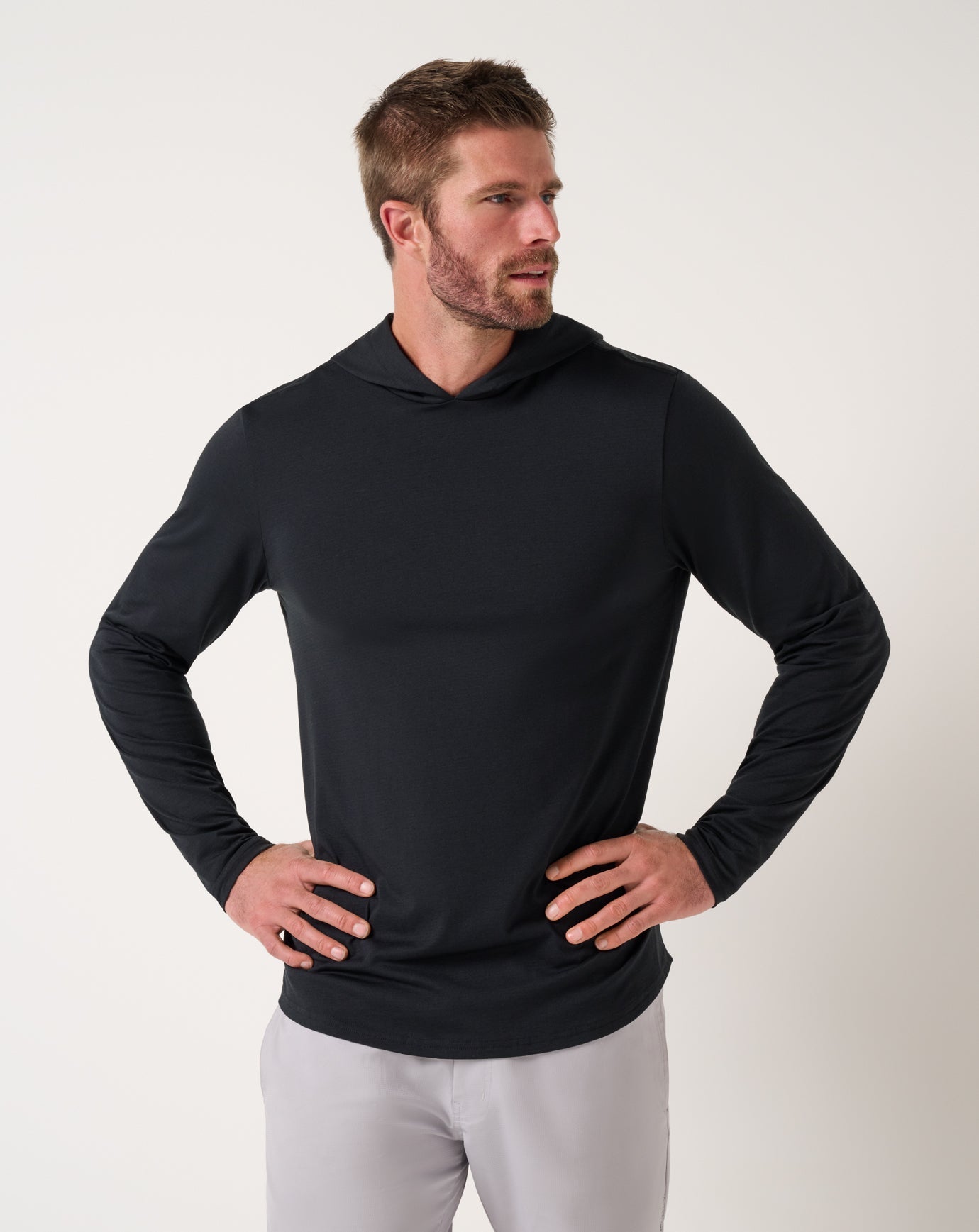 Performance Jersey Hoodie Men|Golf/Black