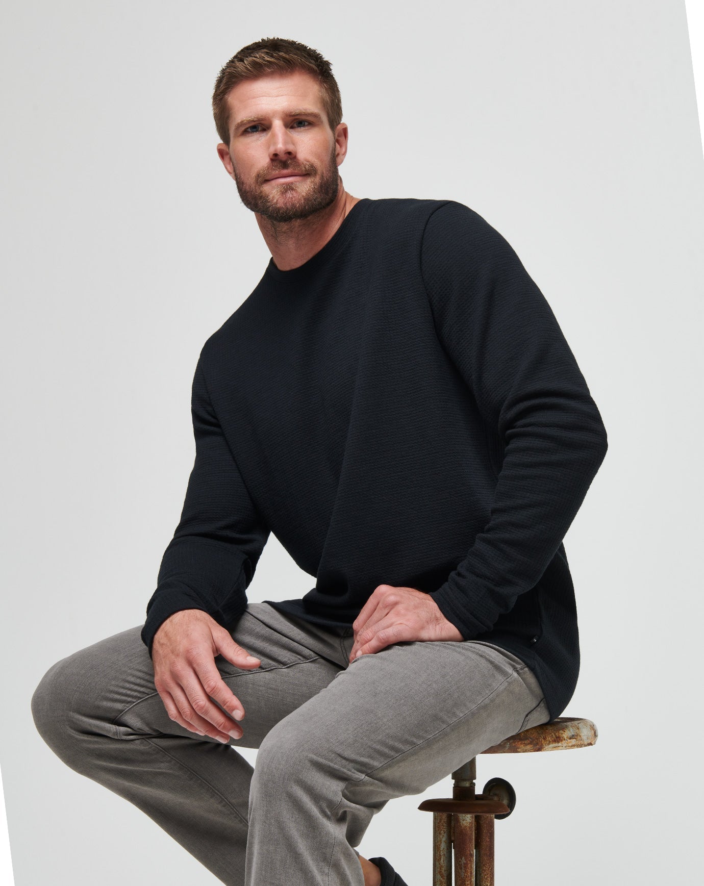 Cloud Waffle Crew Men/Black