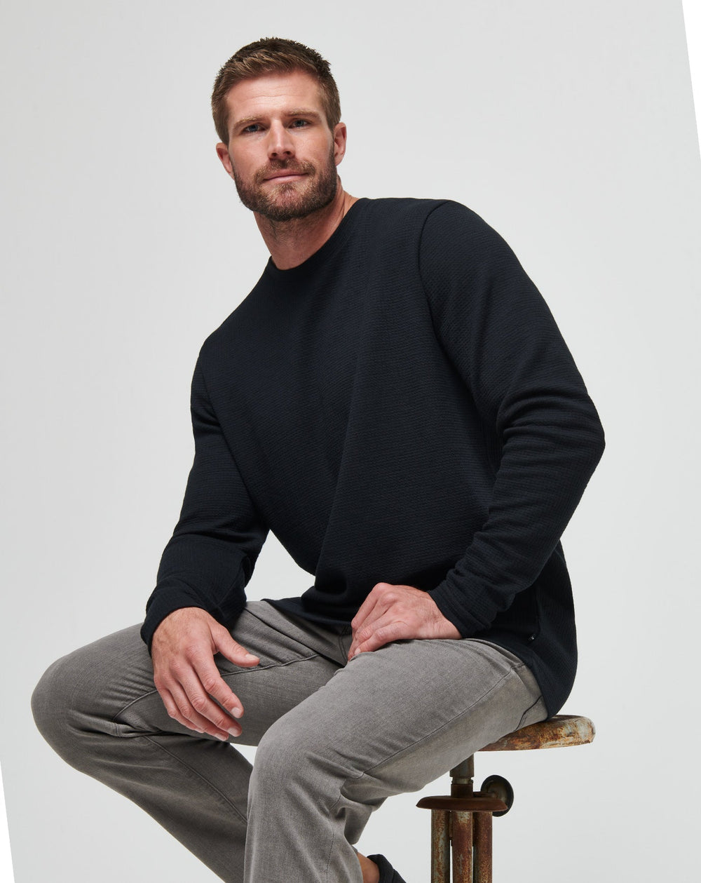Cloud Waffle Crew Men/Black