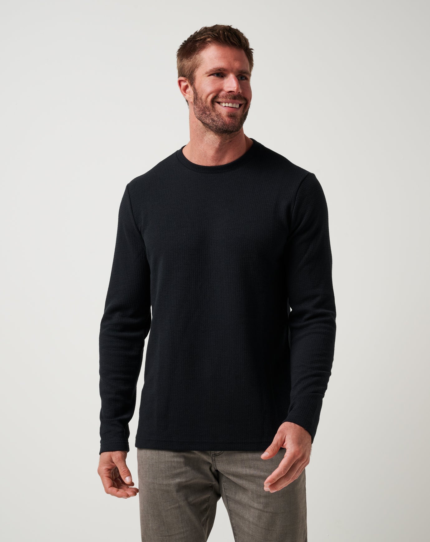 Cloud Waffle Crew Men/Black