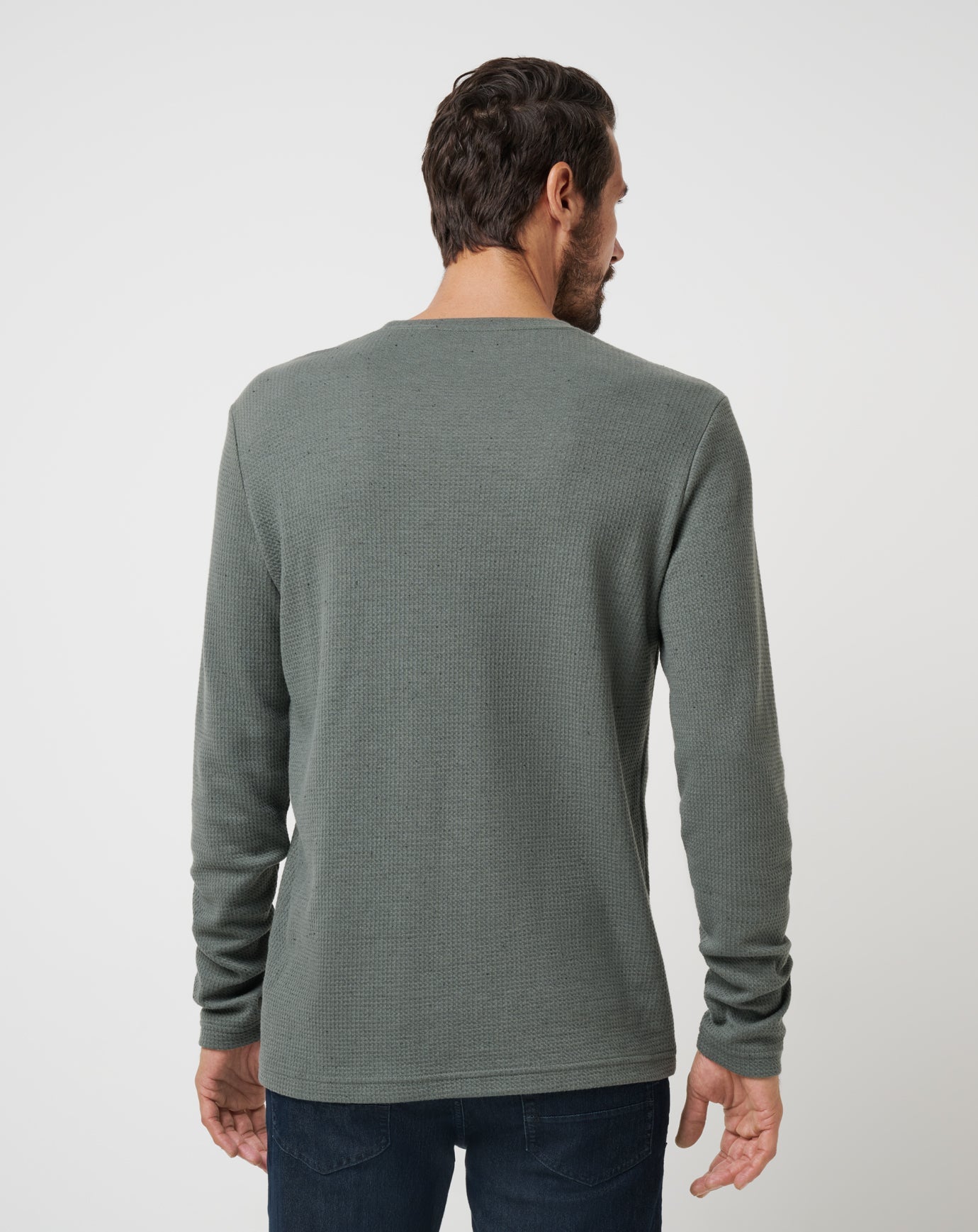 Cloud Waffle Crew Men/Dark Olive