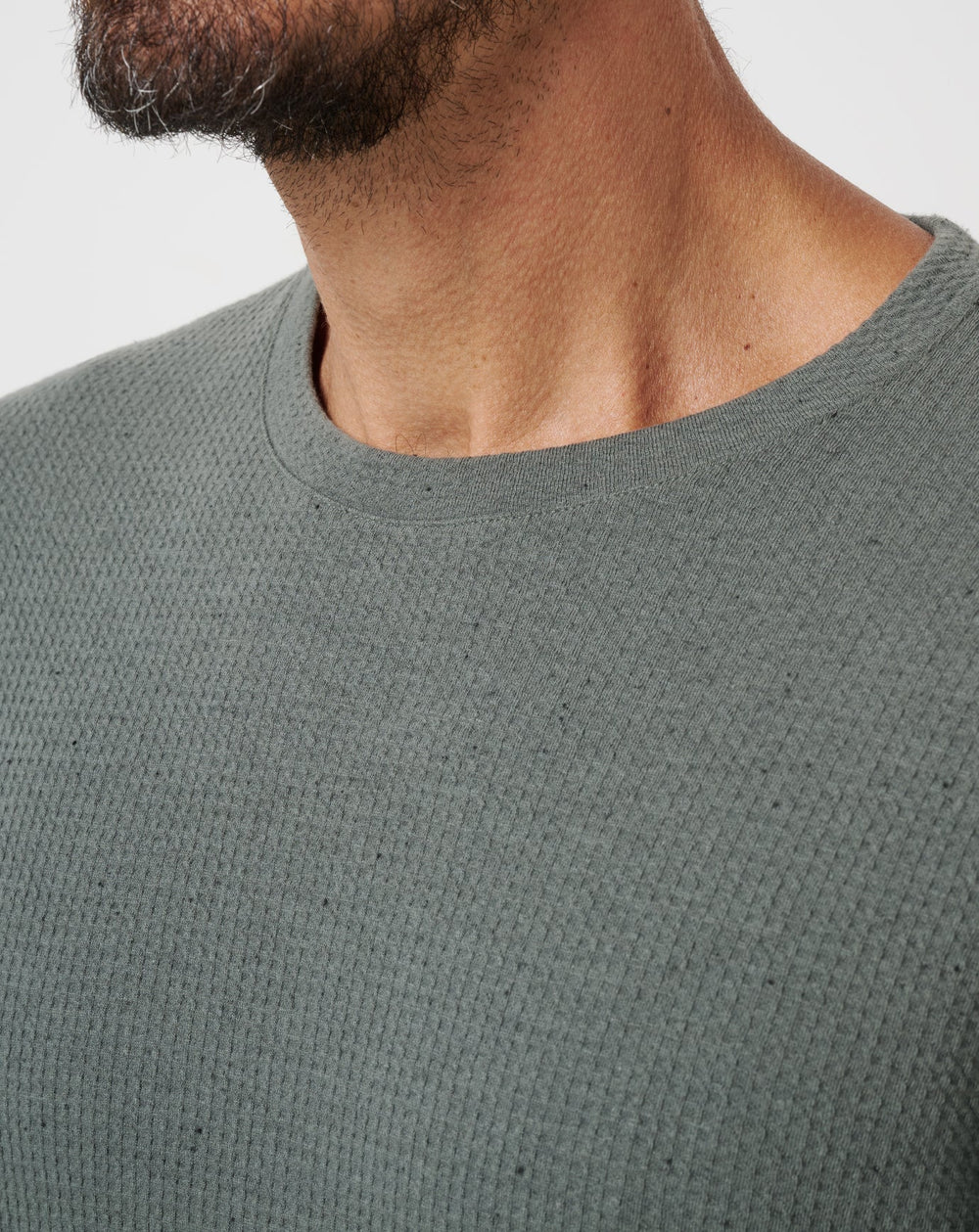 Cloud Waffle Crew Men/Dark Olive