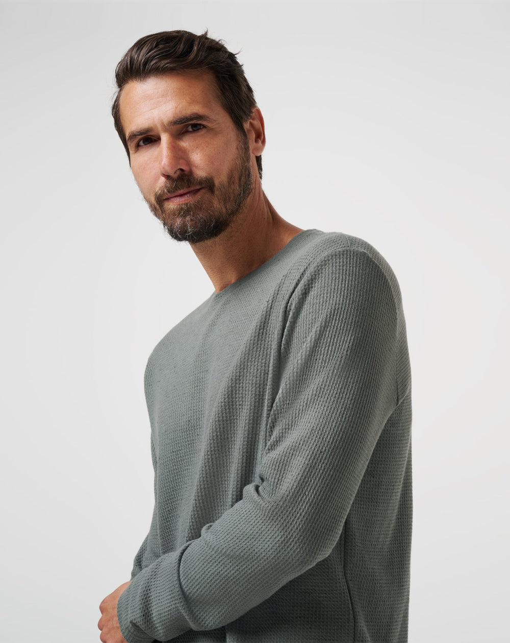 Cloud Waffle Crew Men/Dark Olive