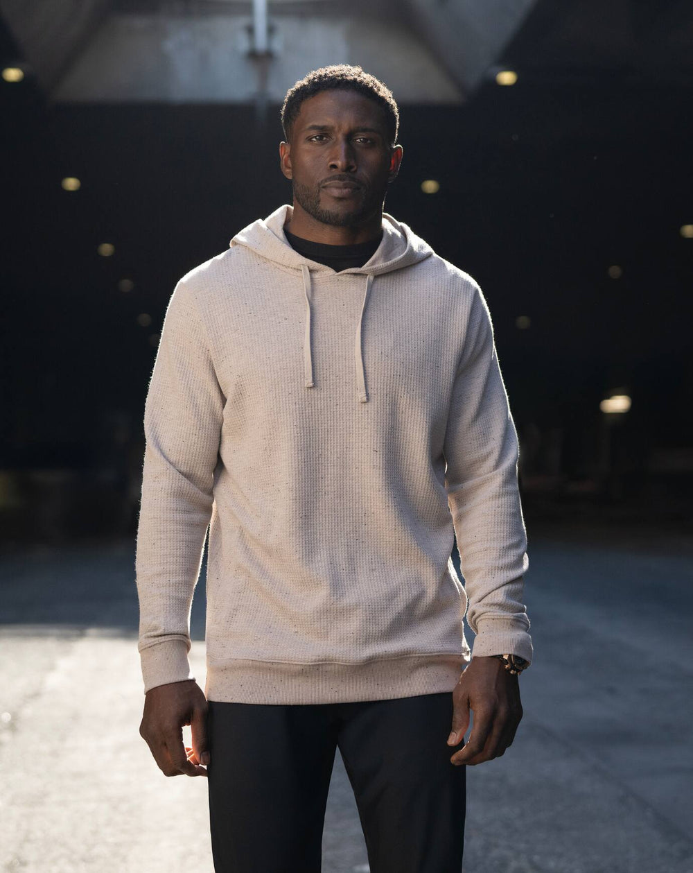 Cloud Waffle Hoodie Men/Oxford Tan