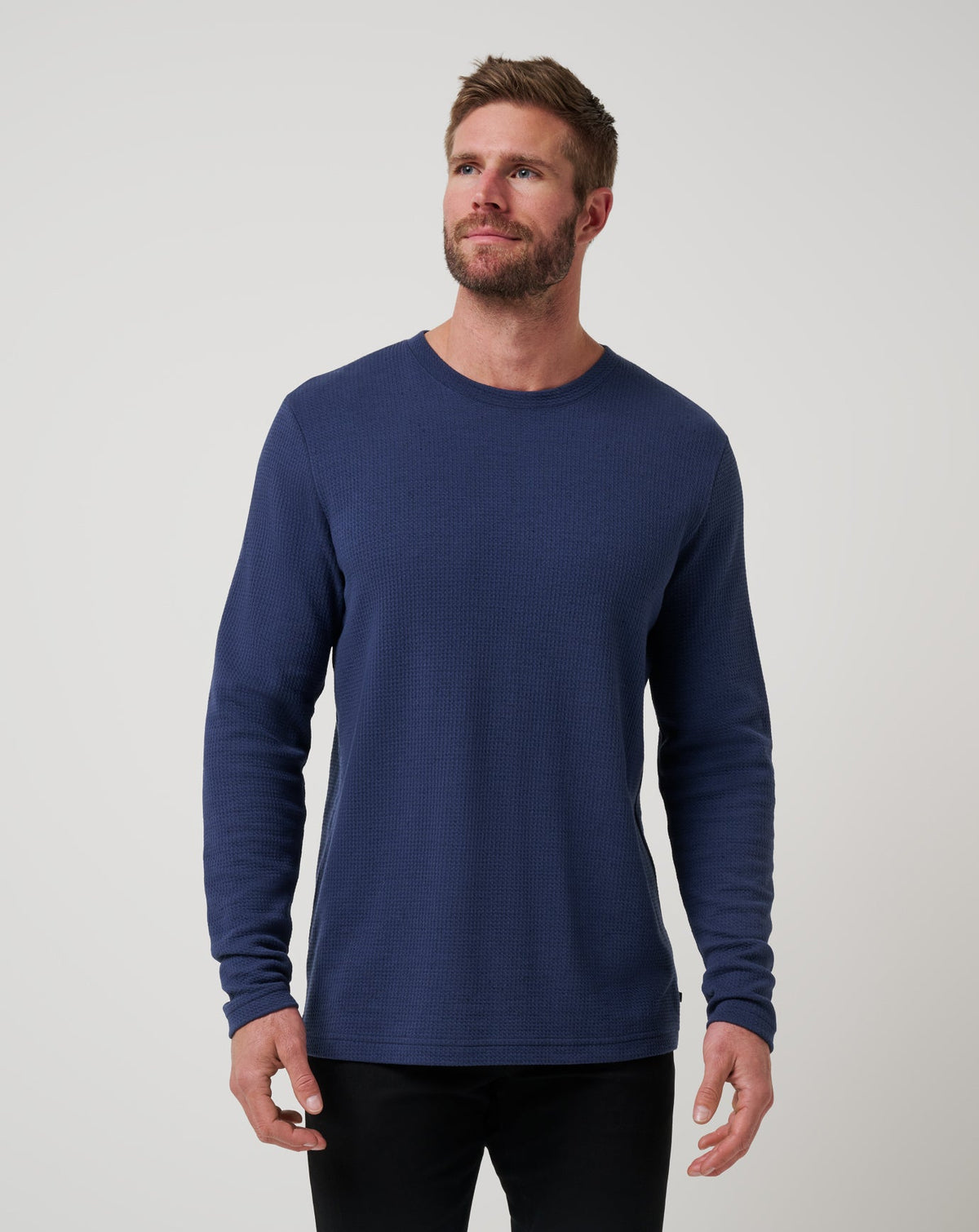 Cloud Waffle Crew Men/Mood Indigo