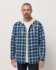 Cloud Flannel Hooded Button-Up Men/Titan