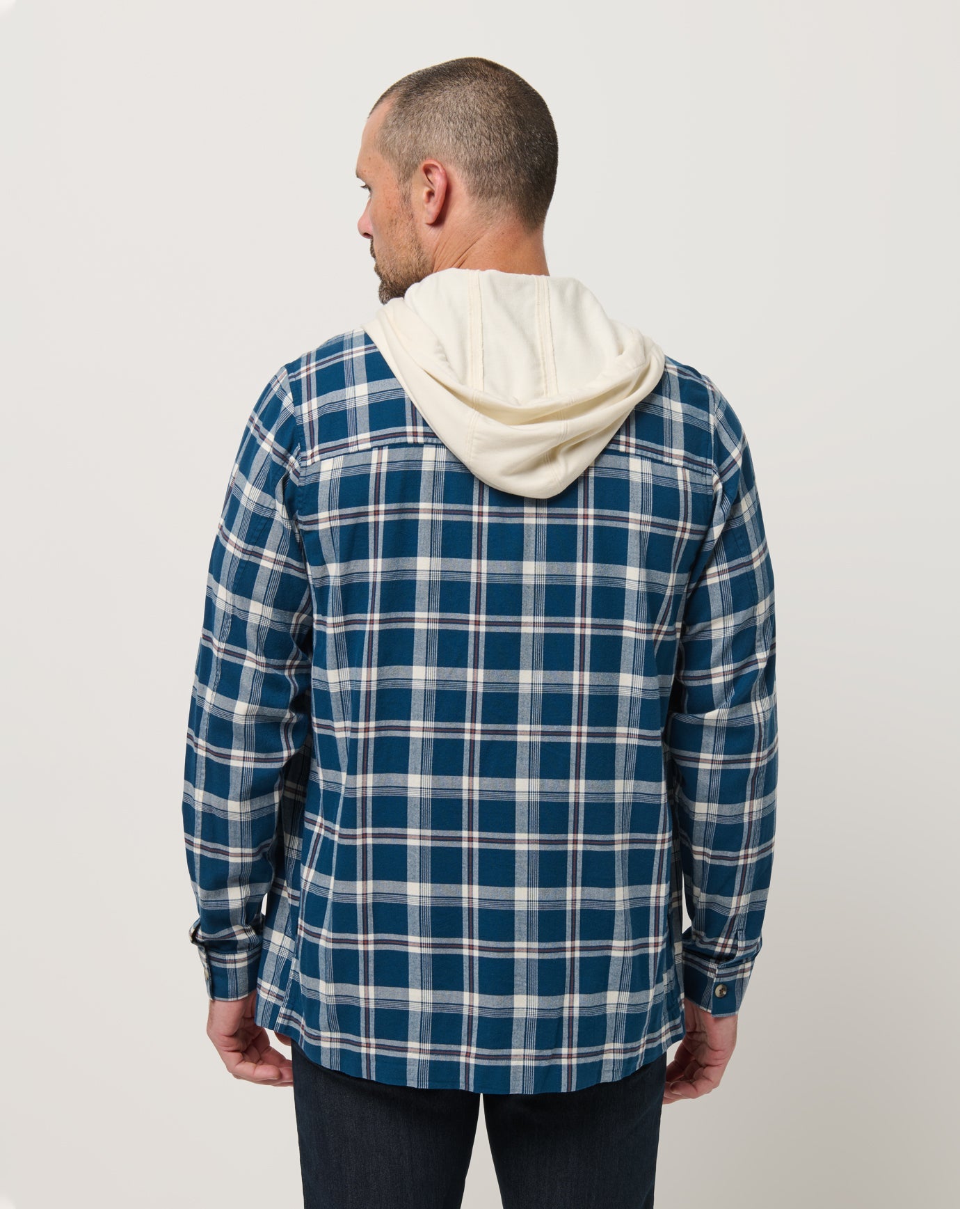 Cloud Flannel Hooded Button-Up Men/Titan