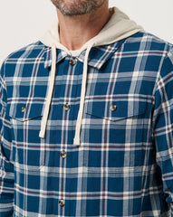 Cloud Flannel Hooded Button-Up Men/Titan