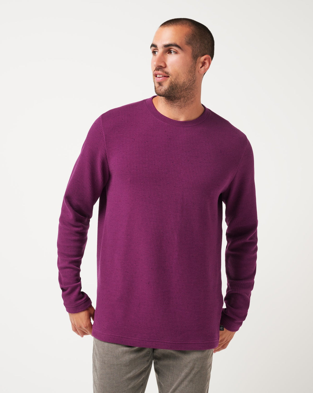 Burnley Cloud Waffle Crew Men/Claret