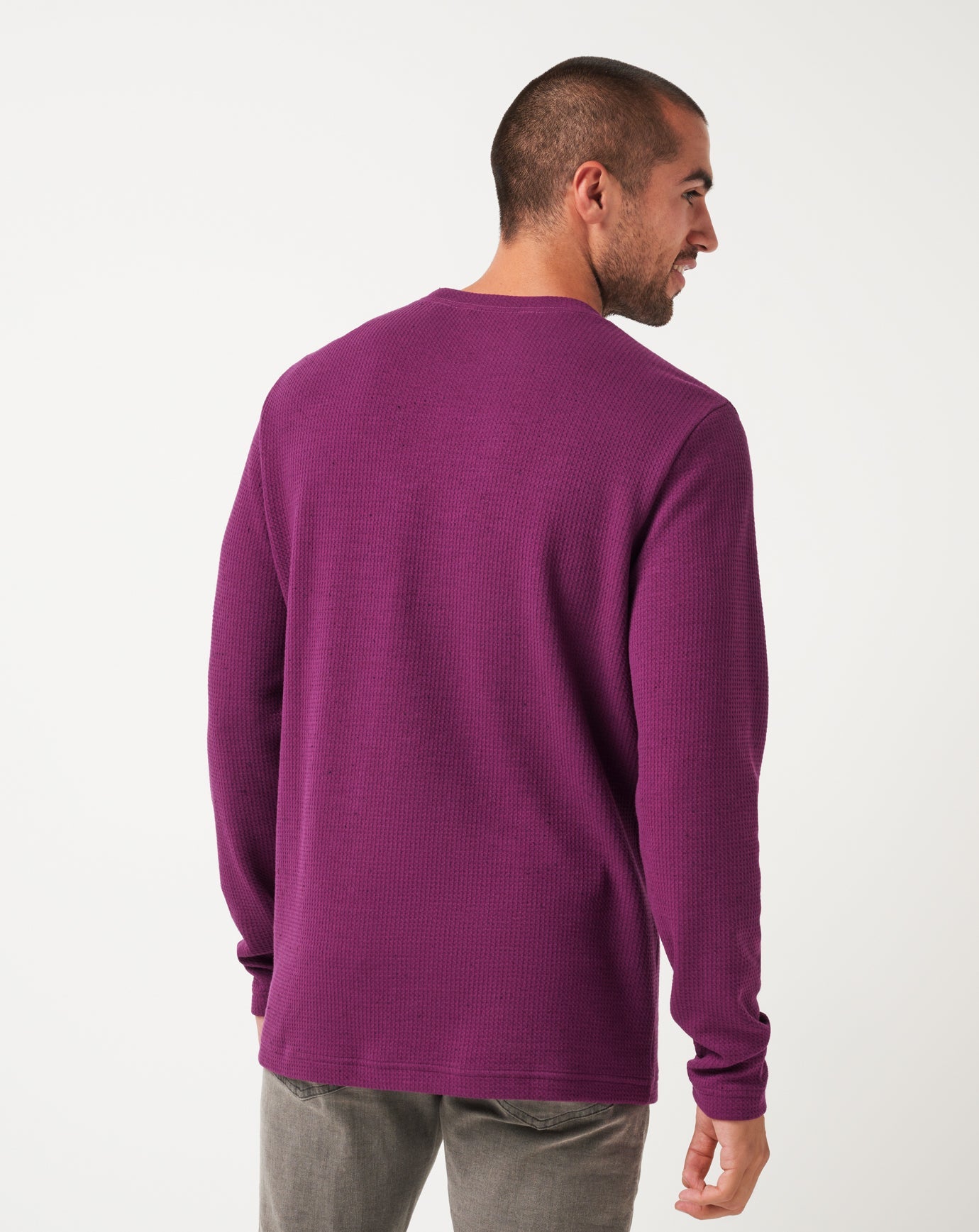 Burnley Cloud Waffle Crew Men/Claret