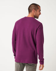 Burnley Cloud Waffle Crew Men/Claret