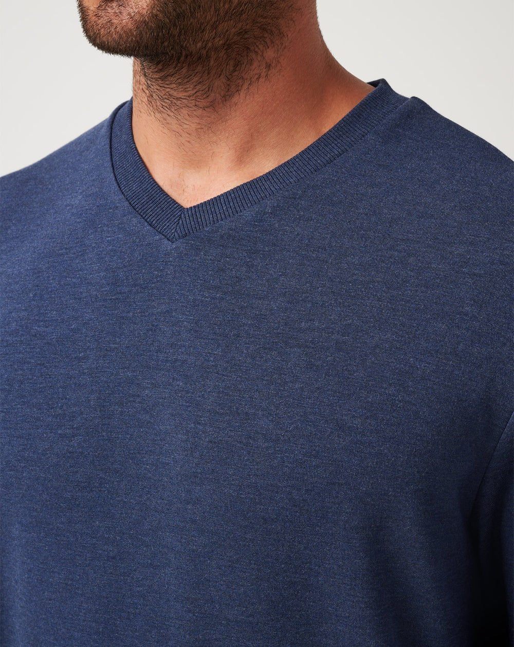 Amenities V-Neck Crew Men|Golf/Heather Blue Nights