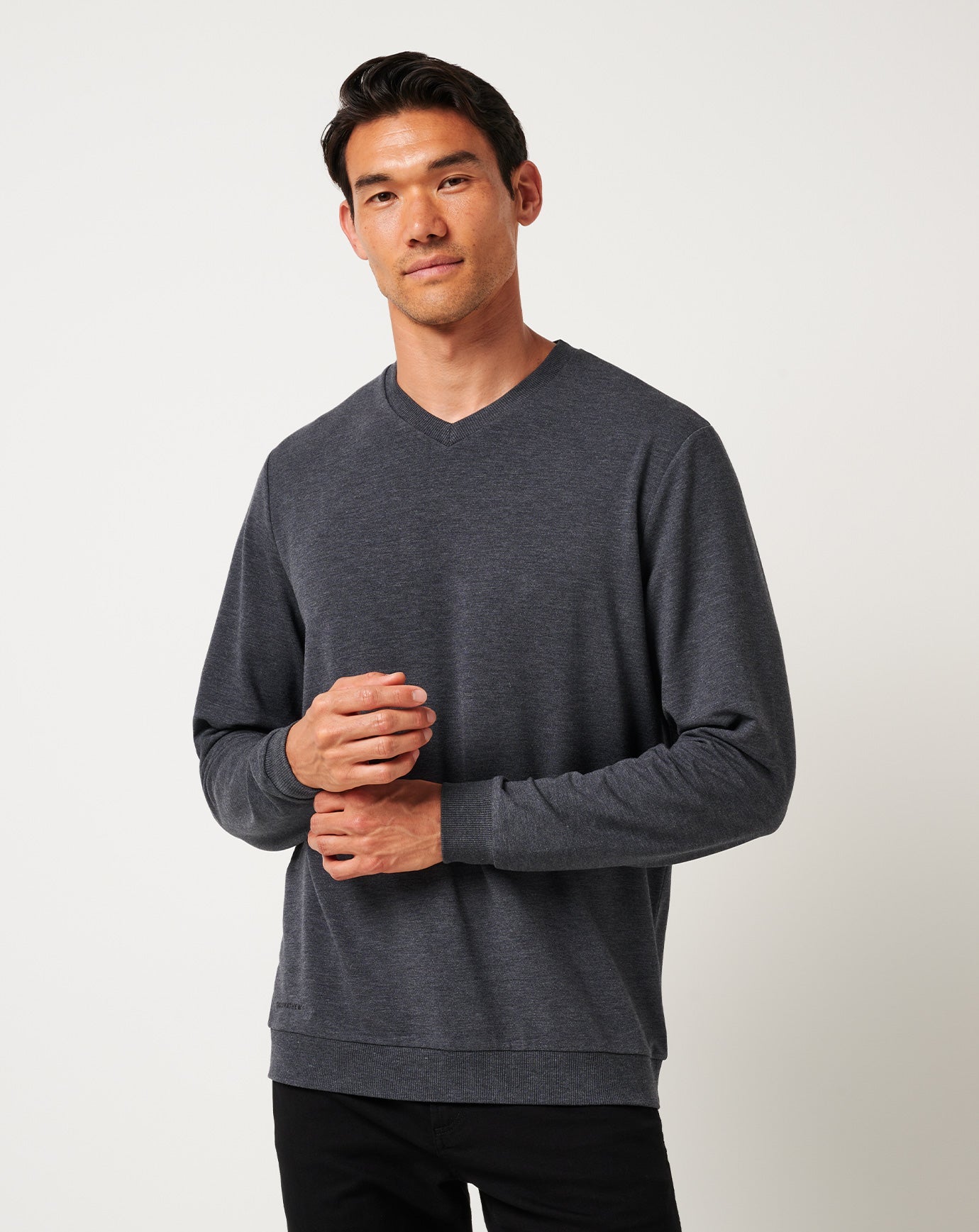 Amenities V-Neck Crew Men|Golf/Heather Dark Grey
