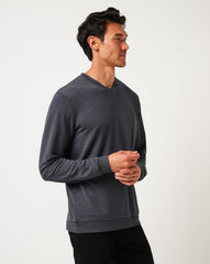 Amenities V-Neck Crew Men|Golf/Heather Dark Grey