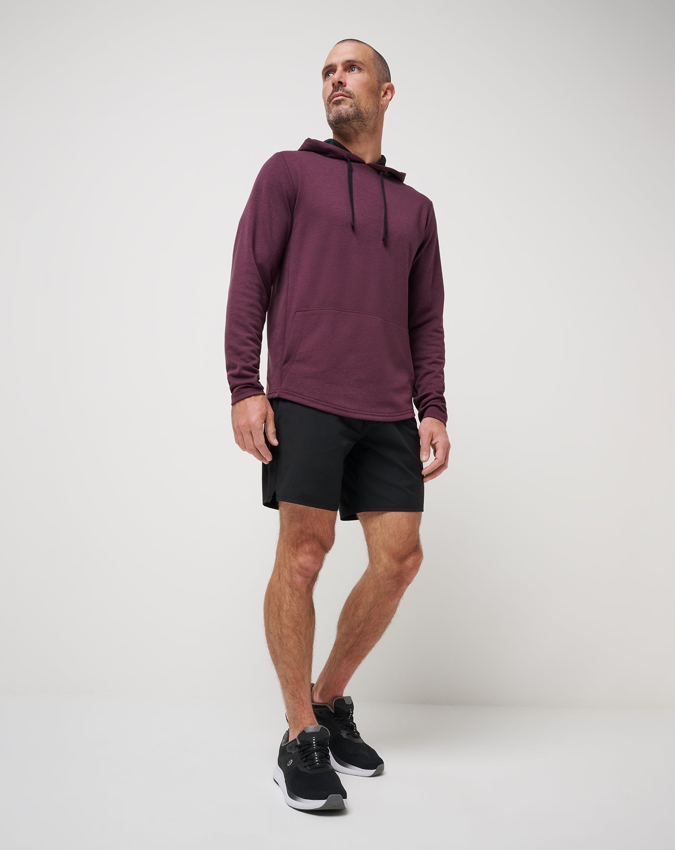 Upgraded Tech Hoodie Men|Golf/Heather Mauve Wine