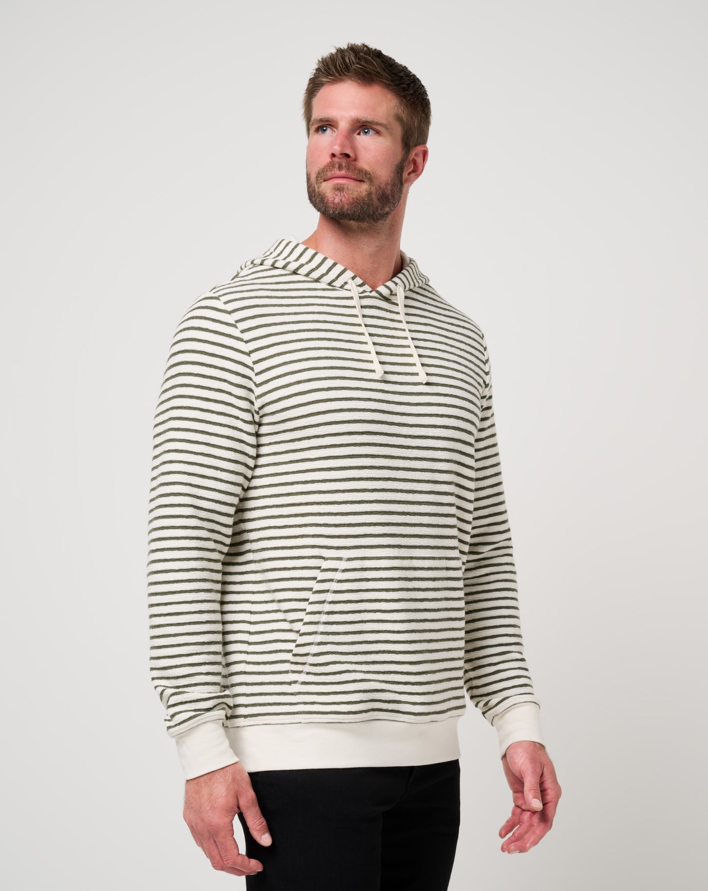 Shark Warning Hoodie Men/Dark Olive