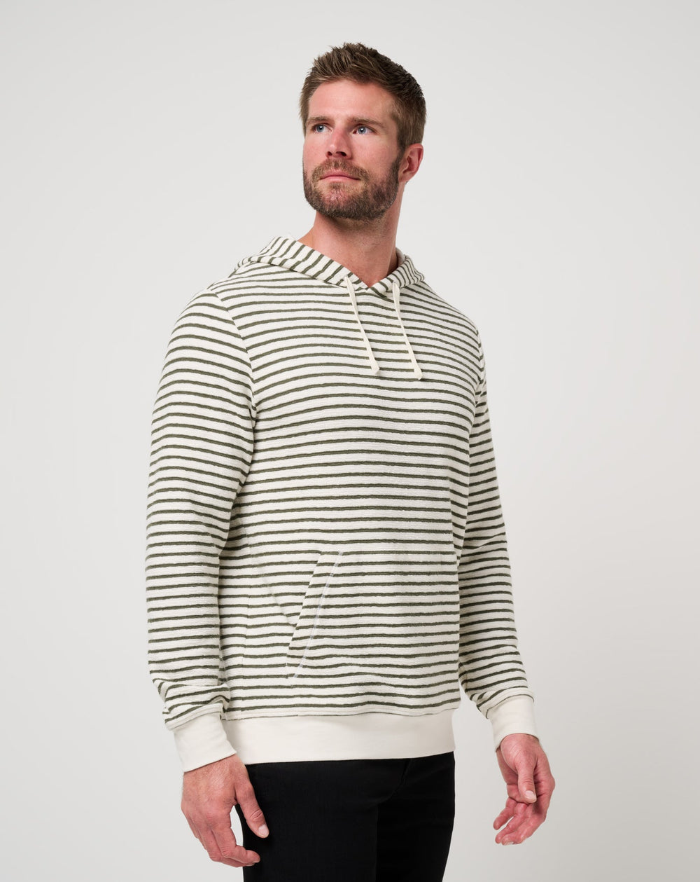 Shark Warning Hoodie Men/Dark Olive