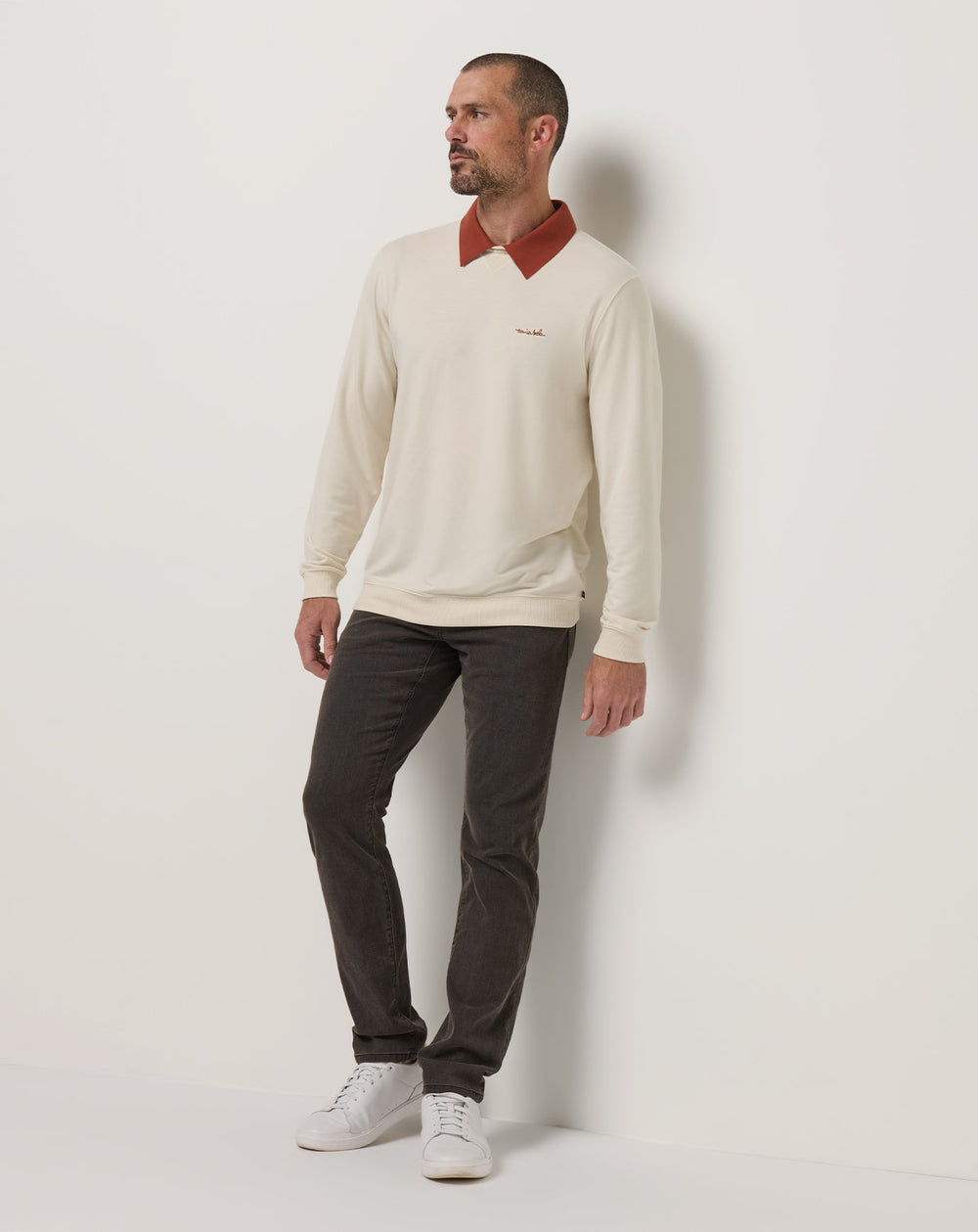Amenities Collar Crew Men/Birch