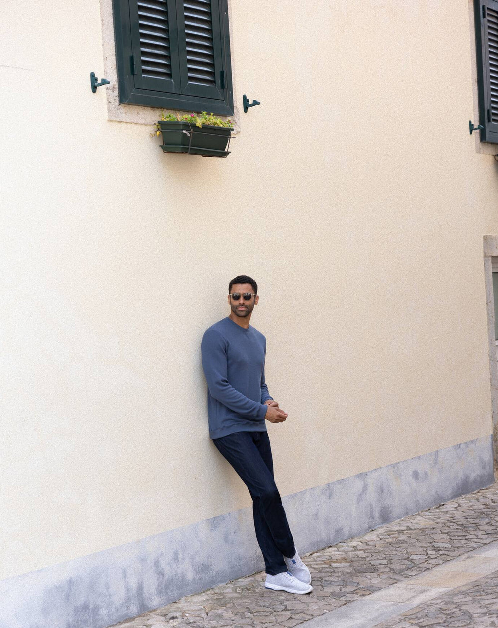 Nonrev Long Sleeve Crew Men/Mood Indigo/Vintage Indigo