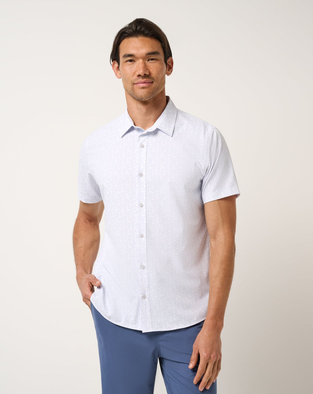 Techwoven Sunlight Button-Up Men/White