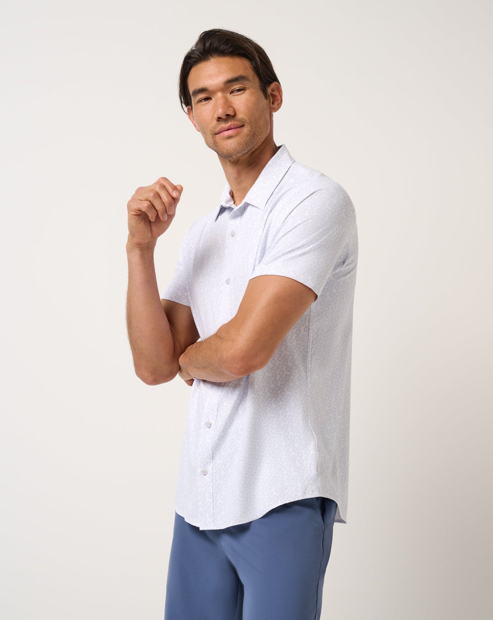 Techwoven Sunlight Button-Up Men/White