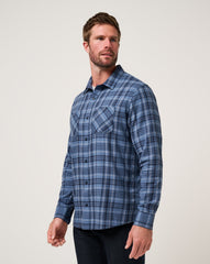 Cloud Flannel Plaid Button-Up Men/Bering Sea/Sleet