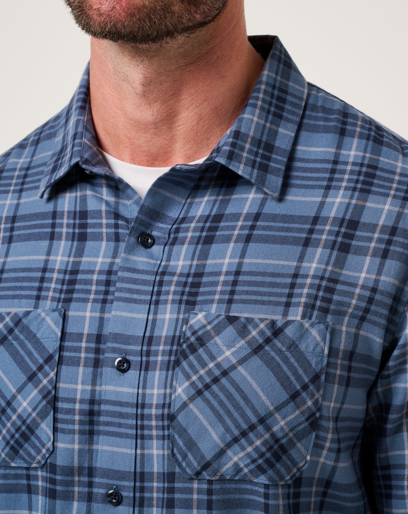 Cloud Flannel Plaid Button-Up Men/Bering Sea/Sleet