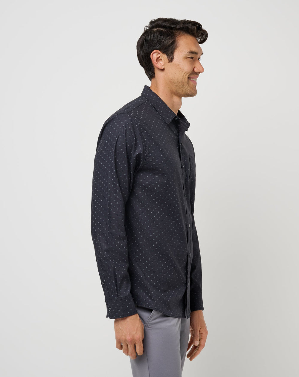 Techwoven Tidbits Button-Up Men/Black