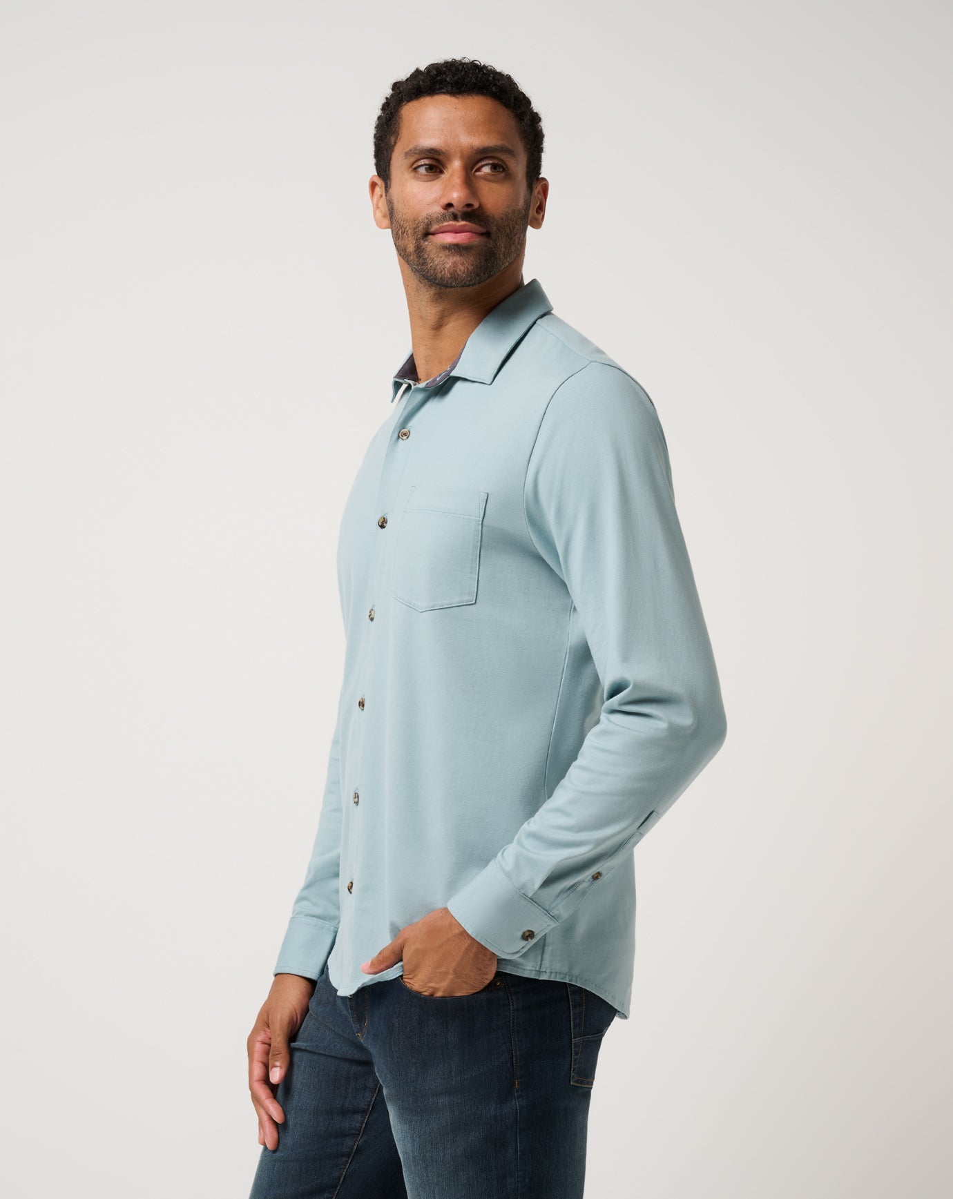 Comfortknit TM Social Club Button-Up Men/Arona