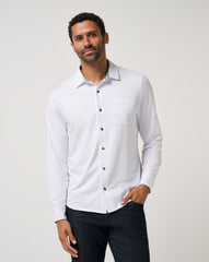 Comfortknit TM Social Club Button-Up Men/White