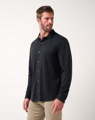 Comfortknit TM Social Club Button-Up Men/Black