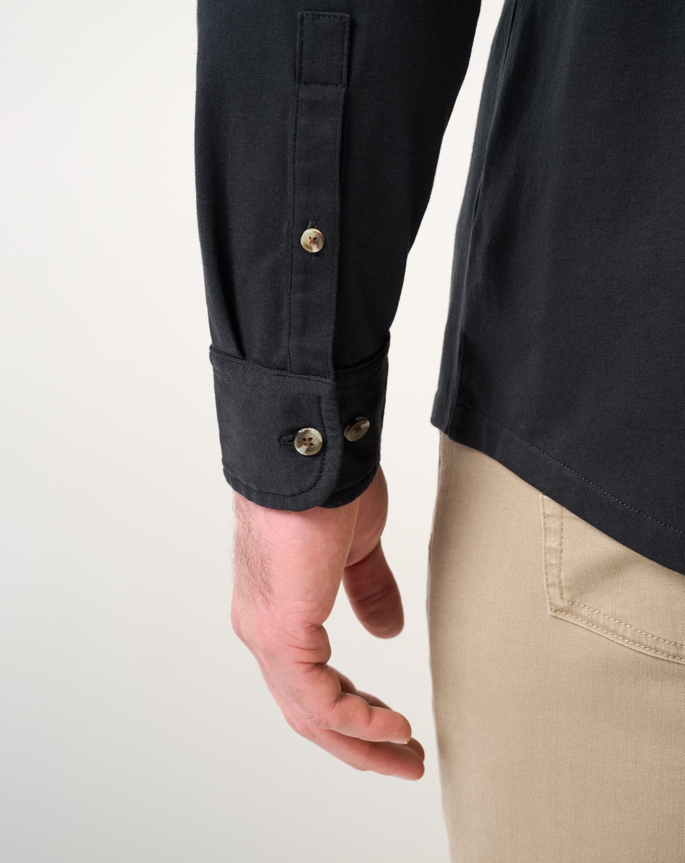 Comfortknit TM Social Club Button-Up Men/Black