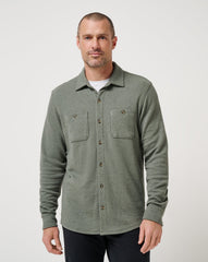 Cloud Waffle Shirt Jacket Men/Dark Olive