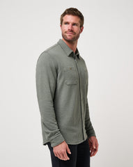 Cloud Waffle Shirt Jacket Men/Dark Olive