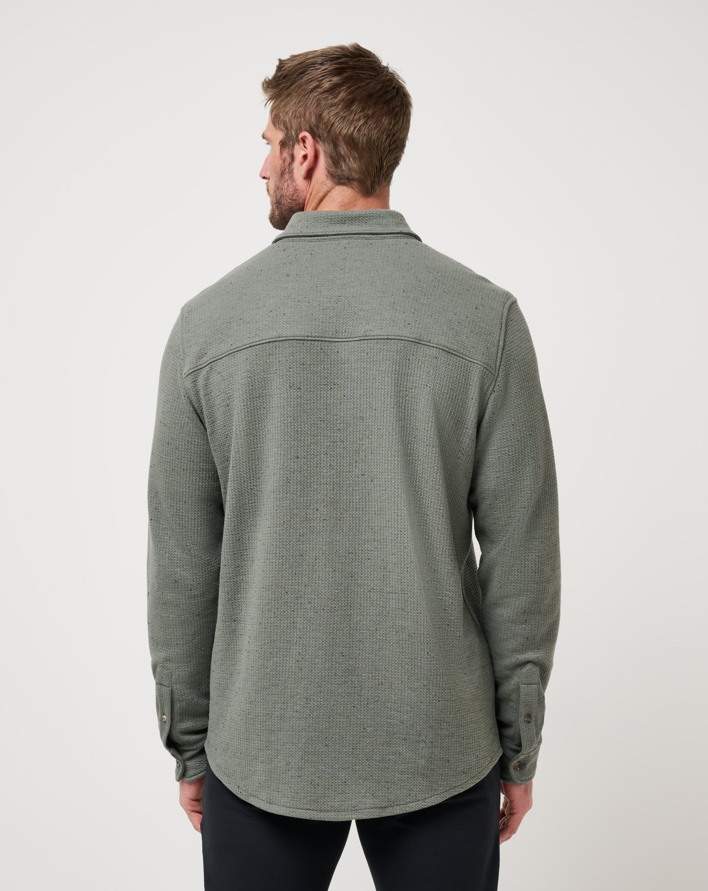 Cloud Waffle Shirt Jacket Men/Dark Olive